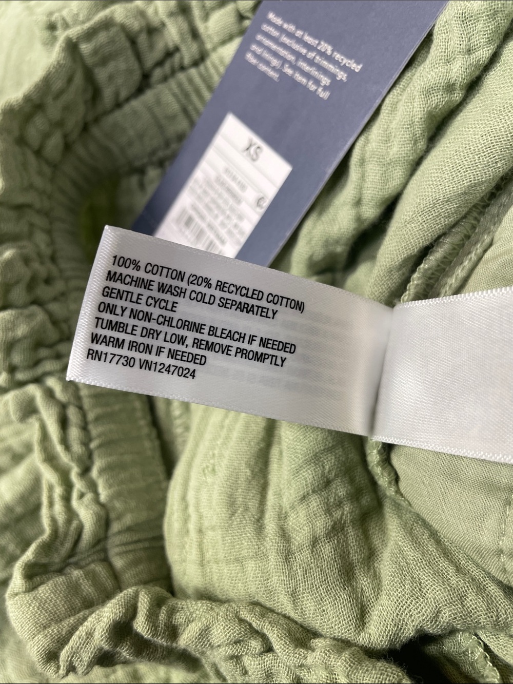 Universal Thread Wide-Leg Drawstring Gauze Cotton Pants in Olive Green Var Sizes - Picture 10 of 11